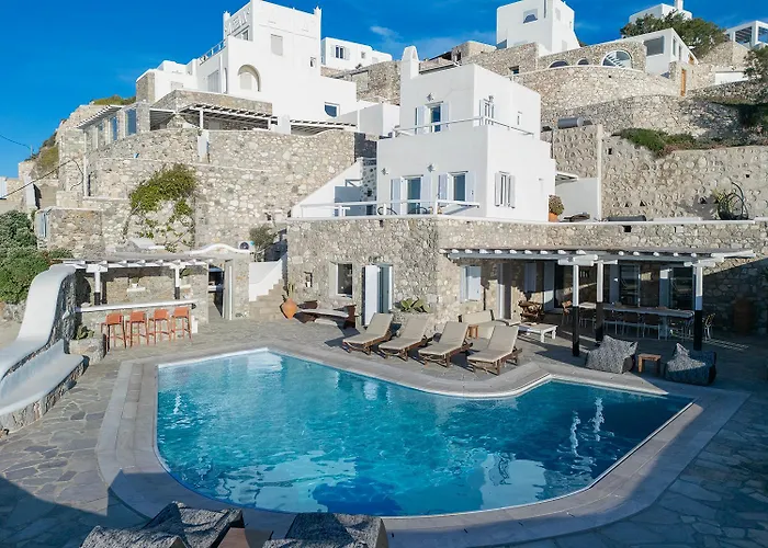 别墅 Patron 1 & 2 Pool Sunset Villas- Seven Bedrooms & Six Bedrooms Mykonos Town
